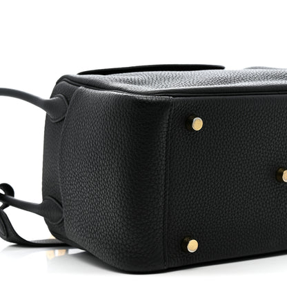 Hermes Taurillon Clemence Lindy 26 Black 9 of 11