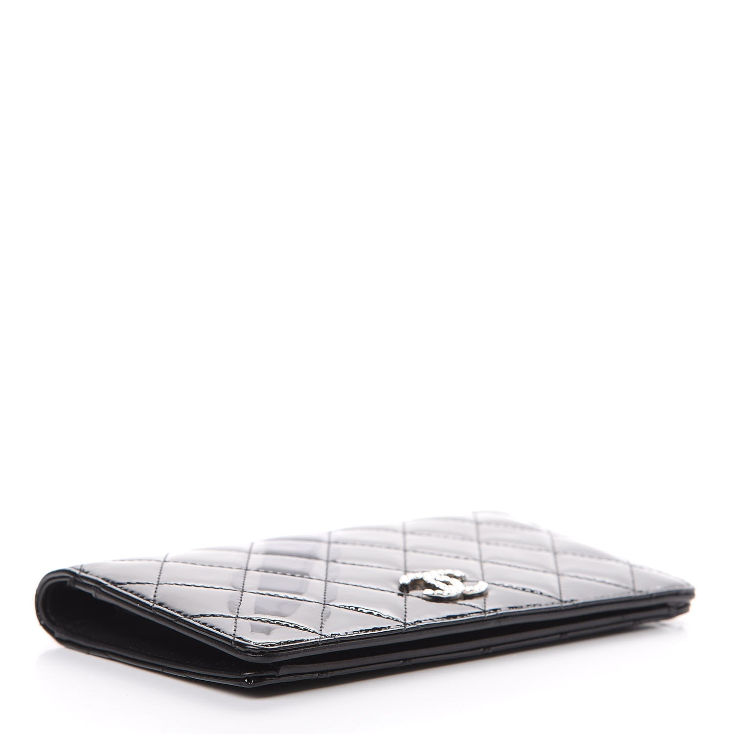 Chanel Patent Quilted Brilliant Yen Wallet Black 3 of 10