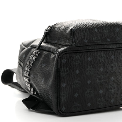 MCM Visetos Medium Side Studs Stark Backpack Black 9 of 12