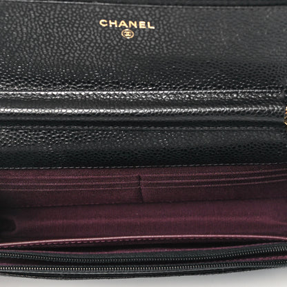 Chanel Caviar Quilted Wallet On Chain WOC Black 5 of 9
