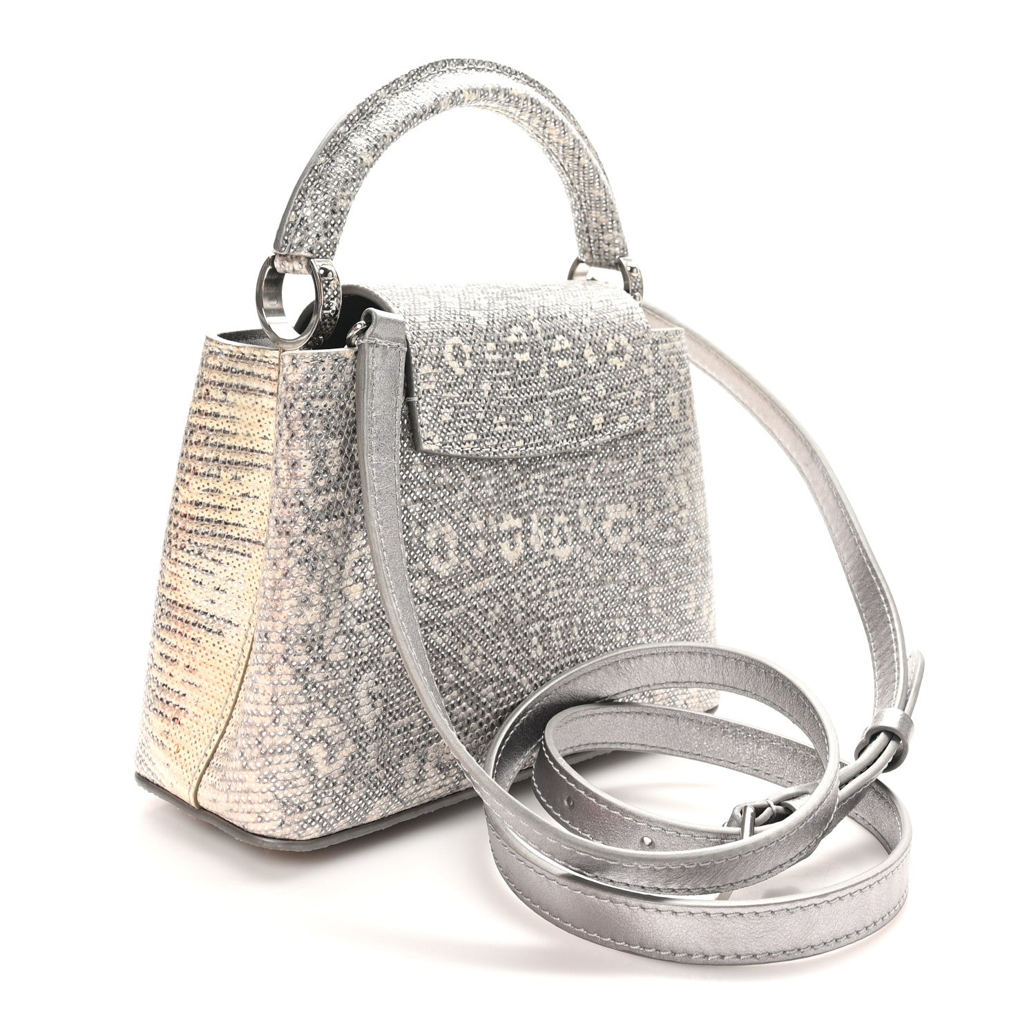 Louis Vuitton Lizard Mini Capucines Argento 1717161 – FASHIONPHILE