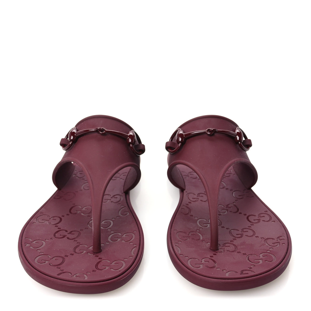 Rubber Womens Horsebit Thong Sandals 41 Rosso Ancora