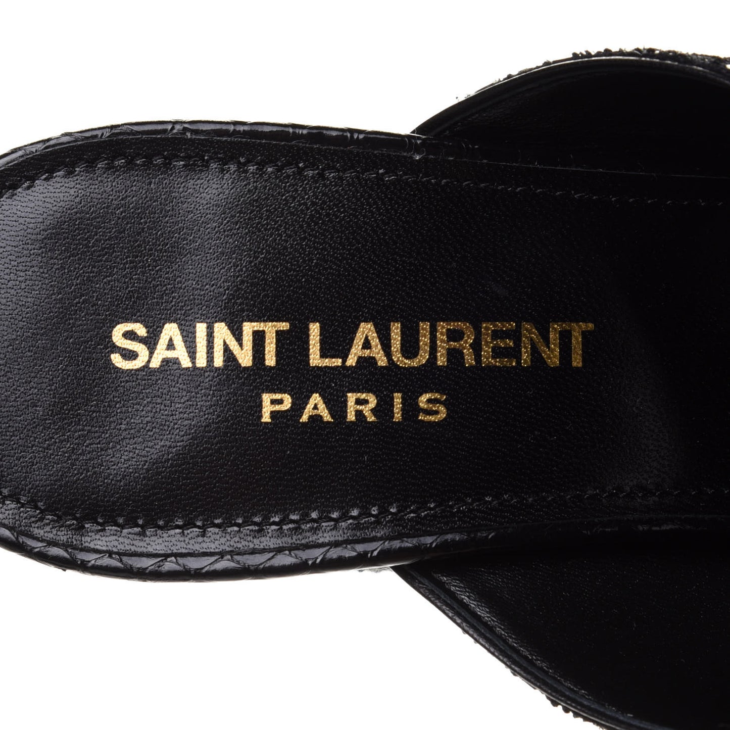 Glitter LouLou 70 Mule Sandals 38.5 Black