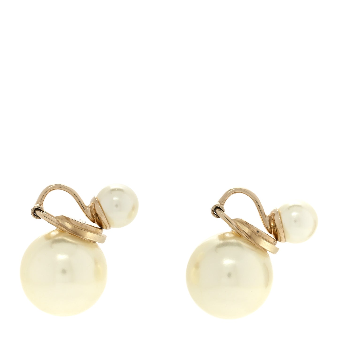 Pearl Clip On Earrings Gold