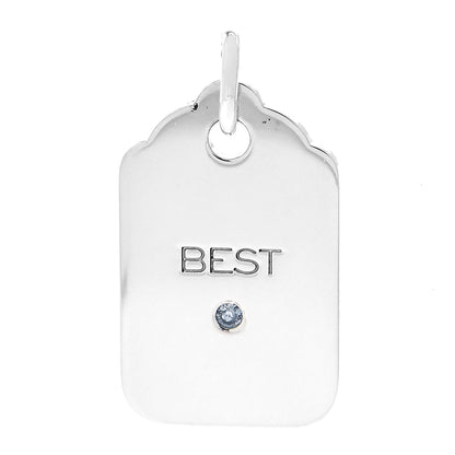Tiffany Sterling Silver Diamond Best Logo Charm 1 of 5