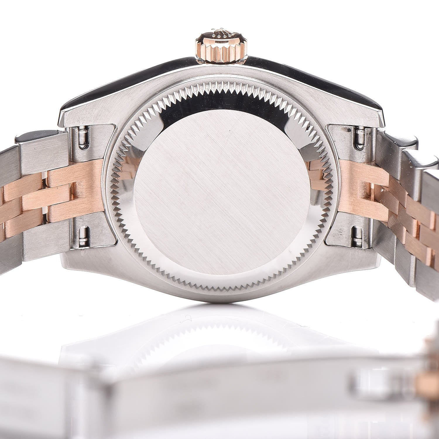 Rolex Stainless Steel 18K Everose Gold Black Mother of Pearl Diamond 26mm Oyster Perpetual Datejust Watch 5 of 8