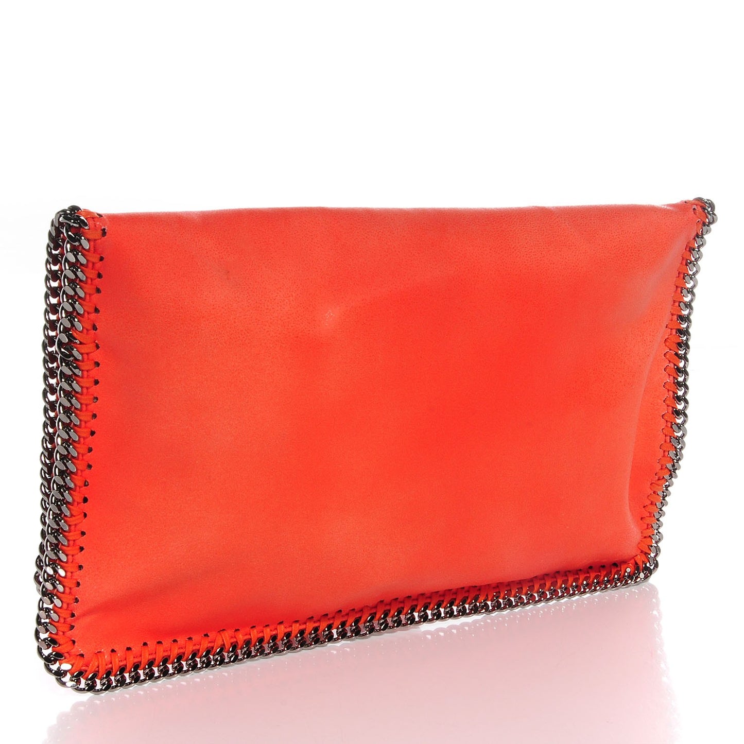 Shaggy Deer Falabella Fold Over Clutch Orange