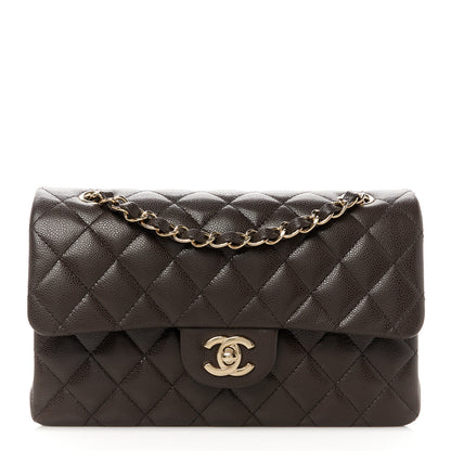 Chanel Caviar Quilted Small Double Flap Dark Brown 1 of 12