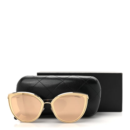Chanel Metal Cat Eye Sunglasses 4222 Gold 8 of 8