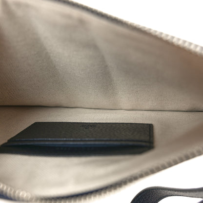 Gucci GG Supreme Monogram Textured Dollar Calfskin Web Ophidia Wristlet Pouch Beige Blue 5 of 8