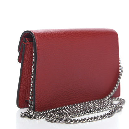 Gucci Calfskin Super Mini Dionysus Shoulder Bag Hibiscus Red 2 of 8