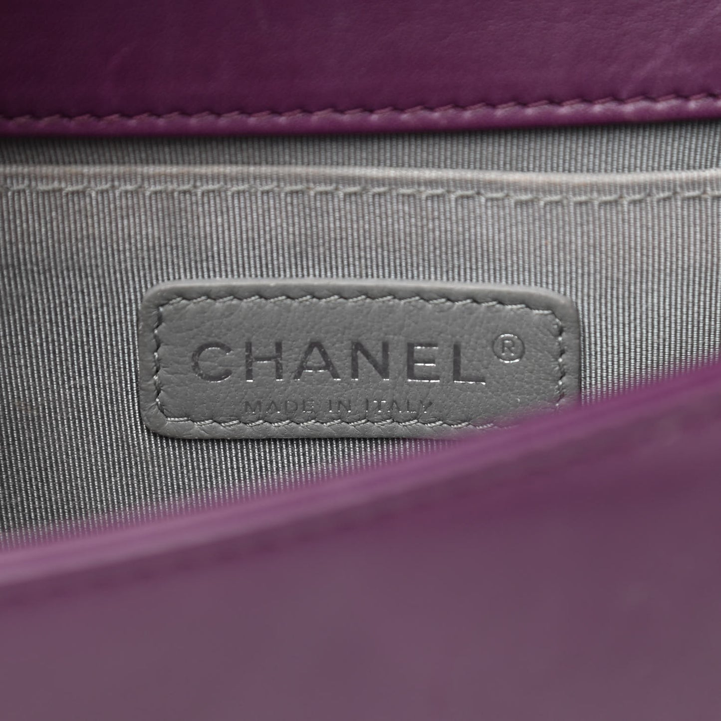 Velvet Quilted Small Boy Flap Purple