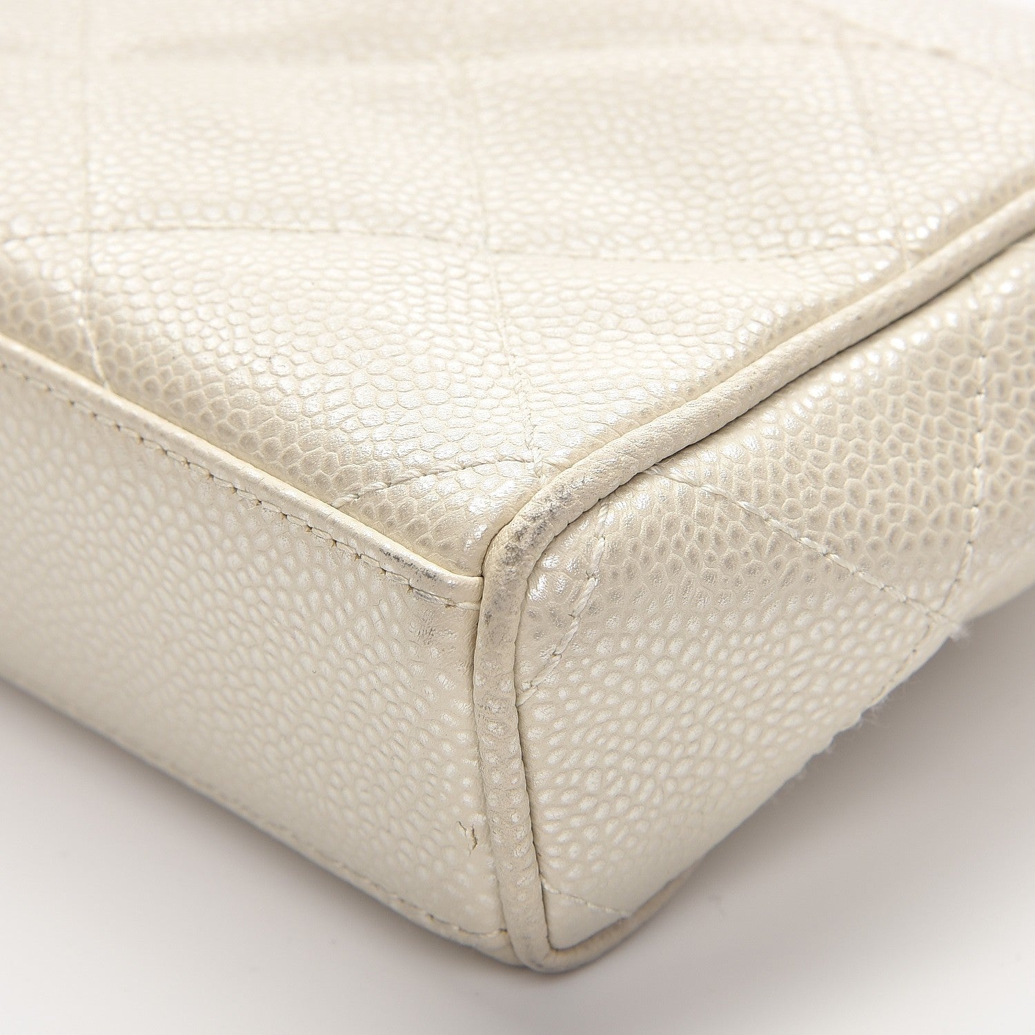 Chanel Caviar Quilted Mini Evening Bag Pearl 12 of 14