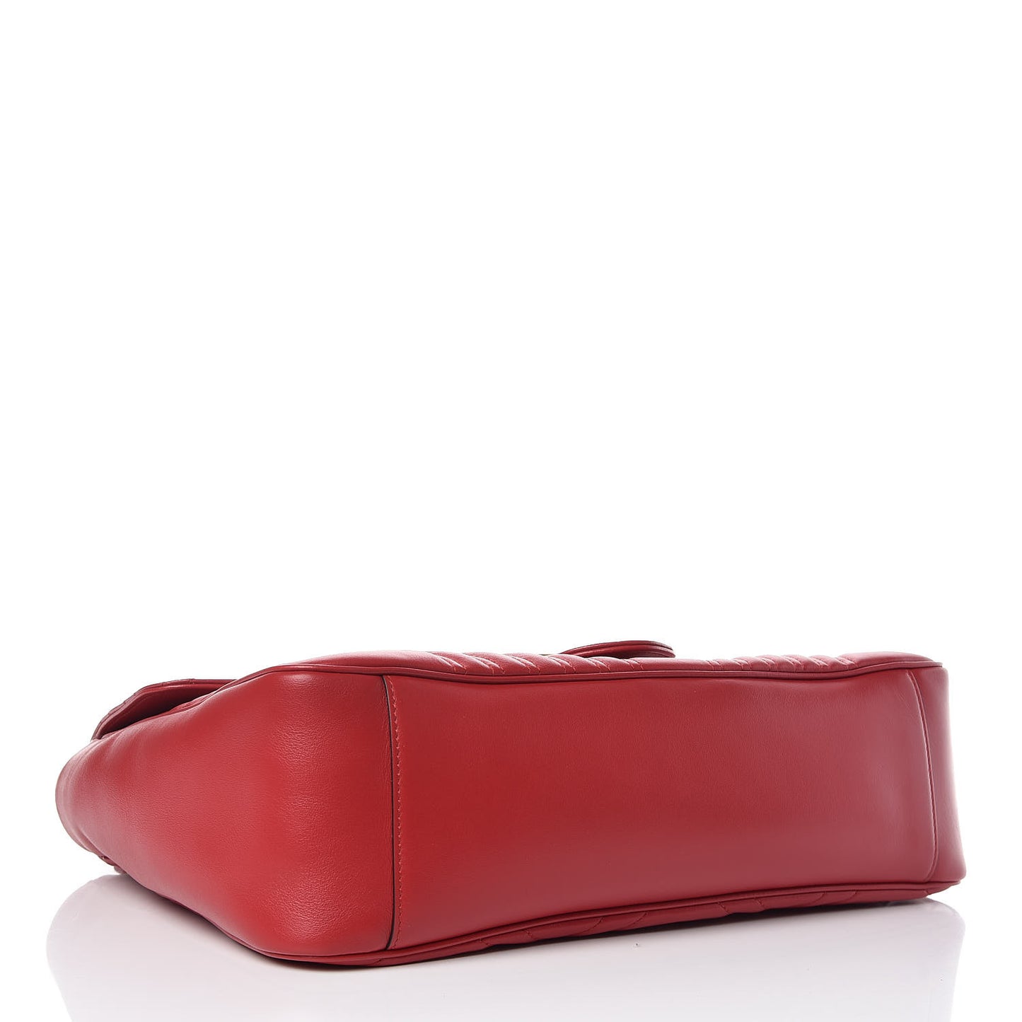 Calfskin Matelasse Large GG Marmont Shoulder Bag Hibiscus Red