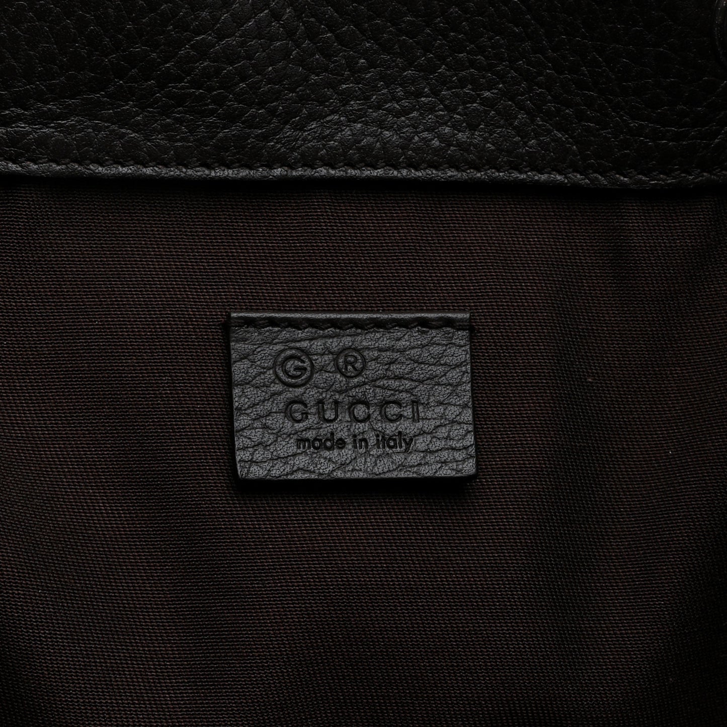 Monogram Dollar Calfskin O Drawstring Backpack Beige Ebony Testa di Moro Dark Chocolate