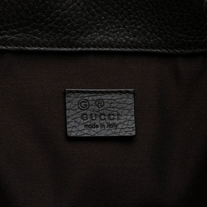 Gucci Monogram Dollar Calfskin O Drawstring Backpack Beige Ebony Testa di Moro Dark Chocolate 6 of 11