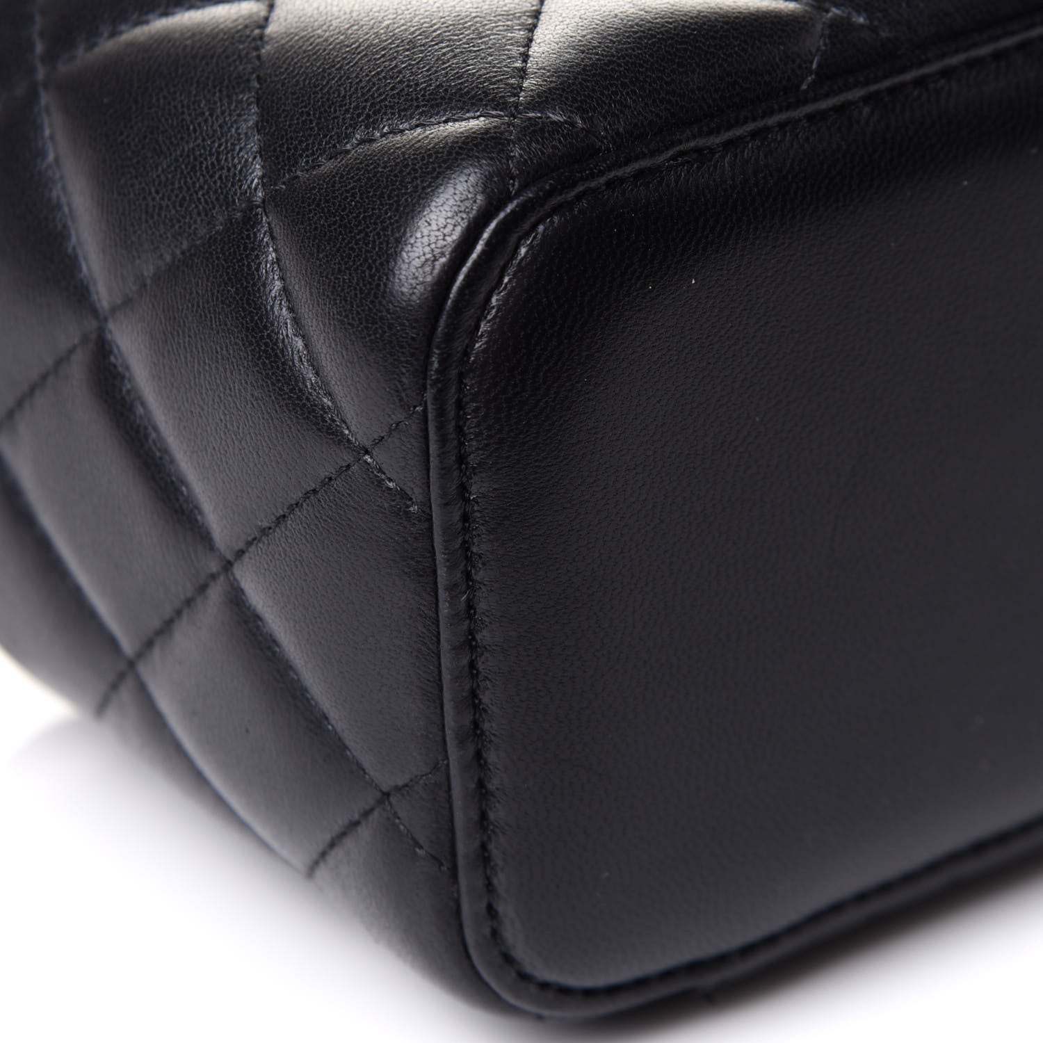 Chanel Lambskin Quilted Small Vanity Case With Chain Black 10 of 13