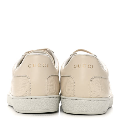 Gucci Calfskin GG Tennis Embossed Womens Ace Sneakers 39 Mystic White 5 of 10