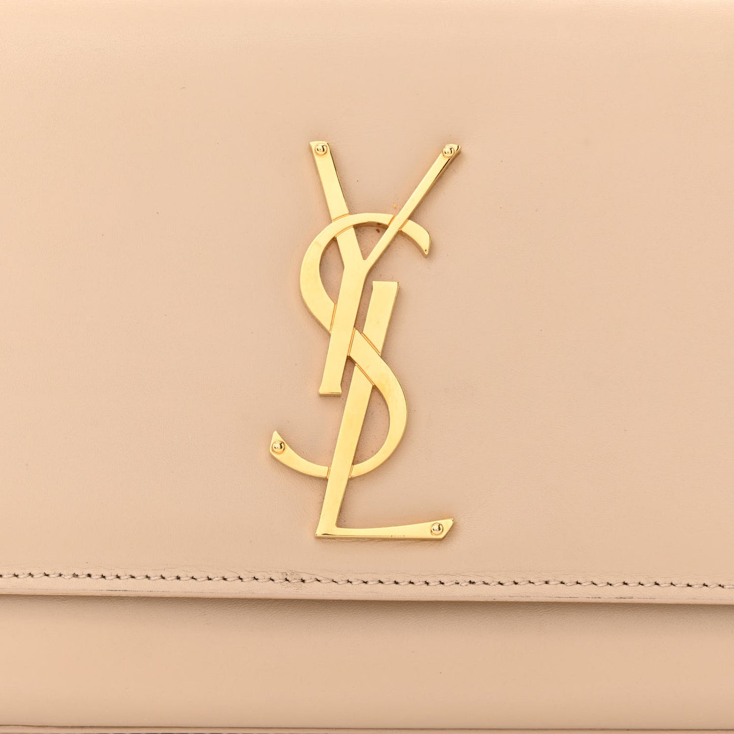 Smooth Calfskin Classic Monogram Cassandre Clutch Nude