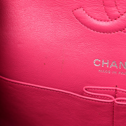 Chanel Lambskin Quilted Medium Double Flap Dark Pink 12 of 22