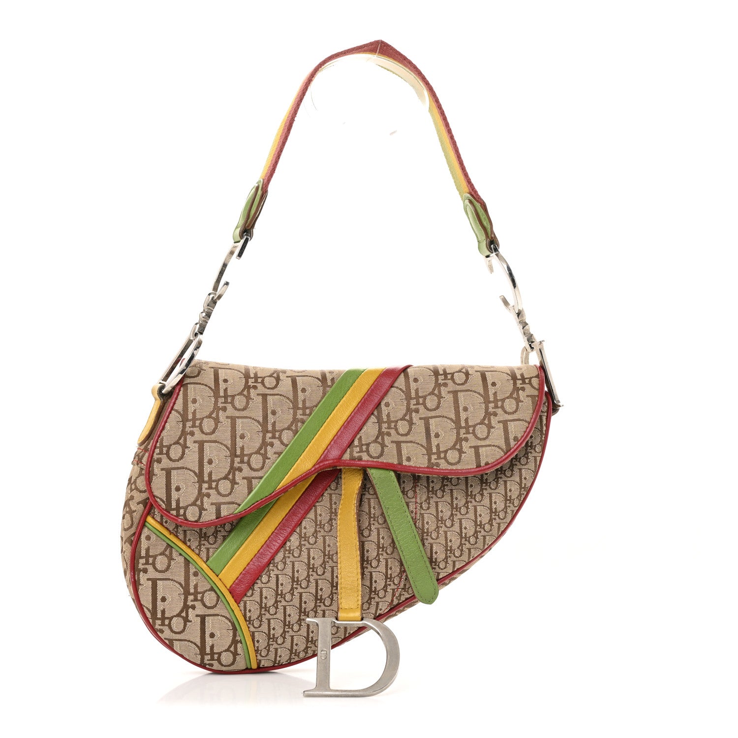 Christian Dior Monogram Rasta Saddle Bag Beige 2 of 20