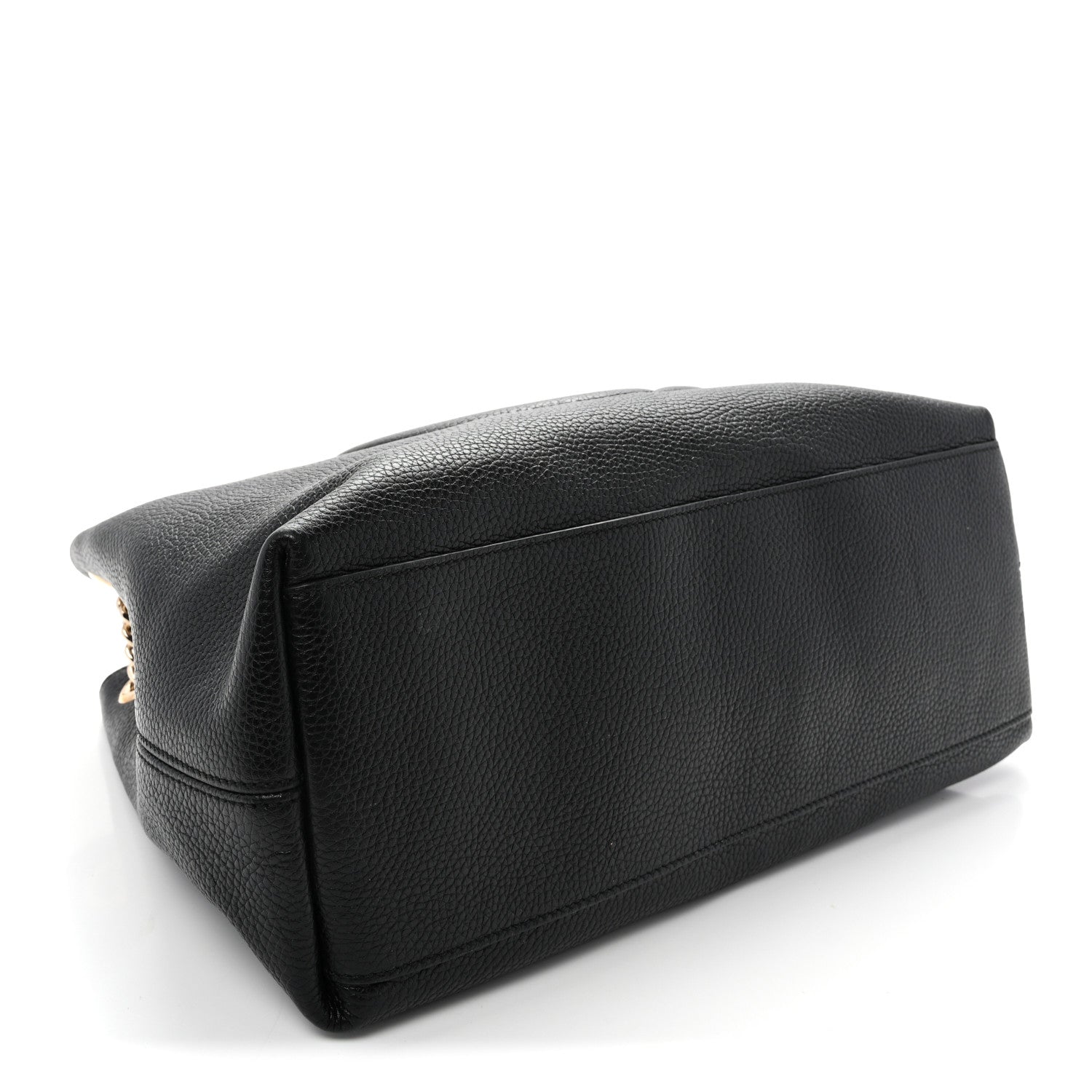 Gucci Pebbled Calfskin Medium Soho Chain Shoulder Bag Black 4 of 10
