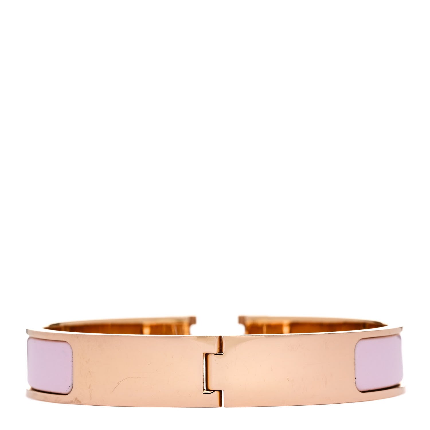 Hermes Enamel Narrow Clic Clac H Bracelet GM Rose Dragee 3 of 5