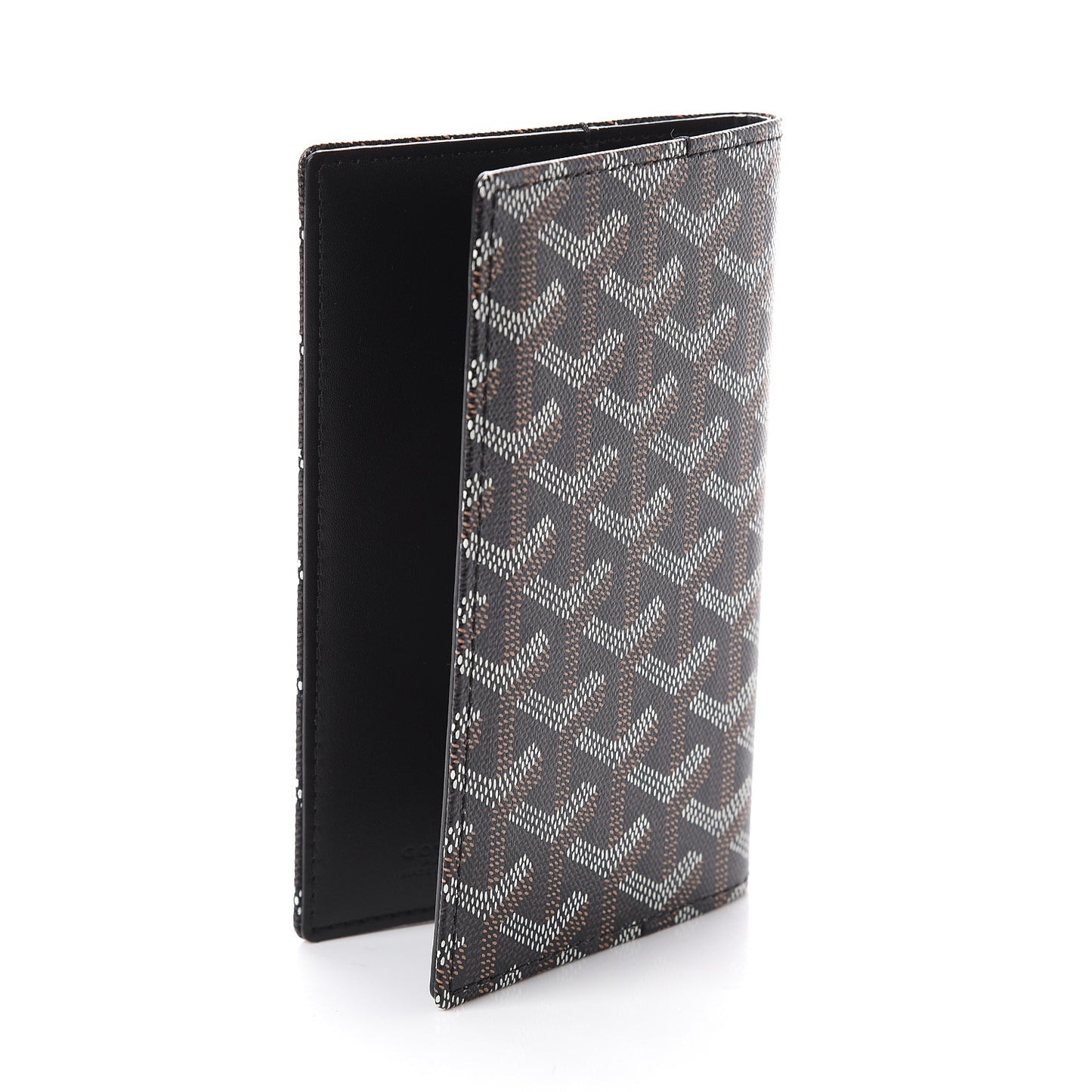 Goyardine Passport Holder Black