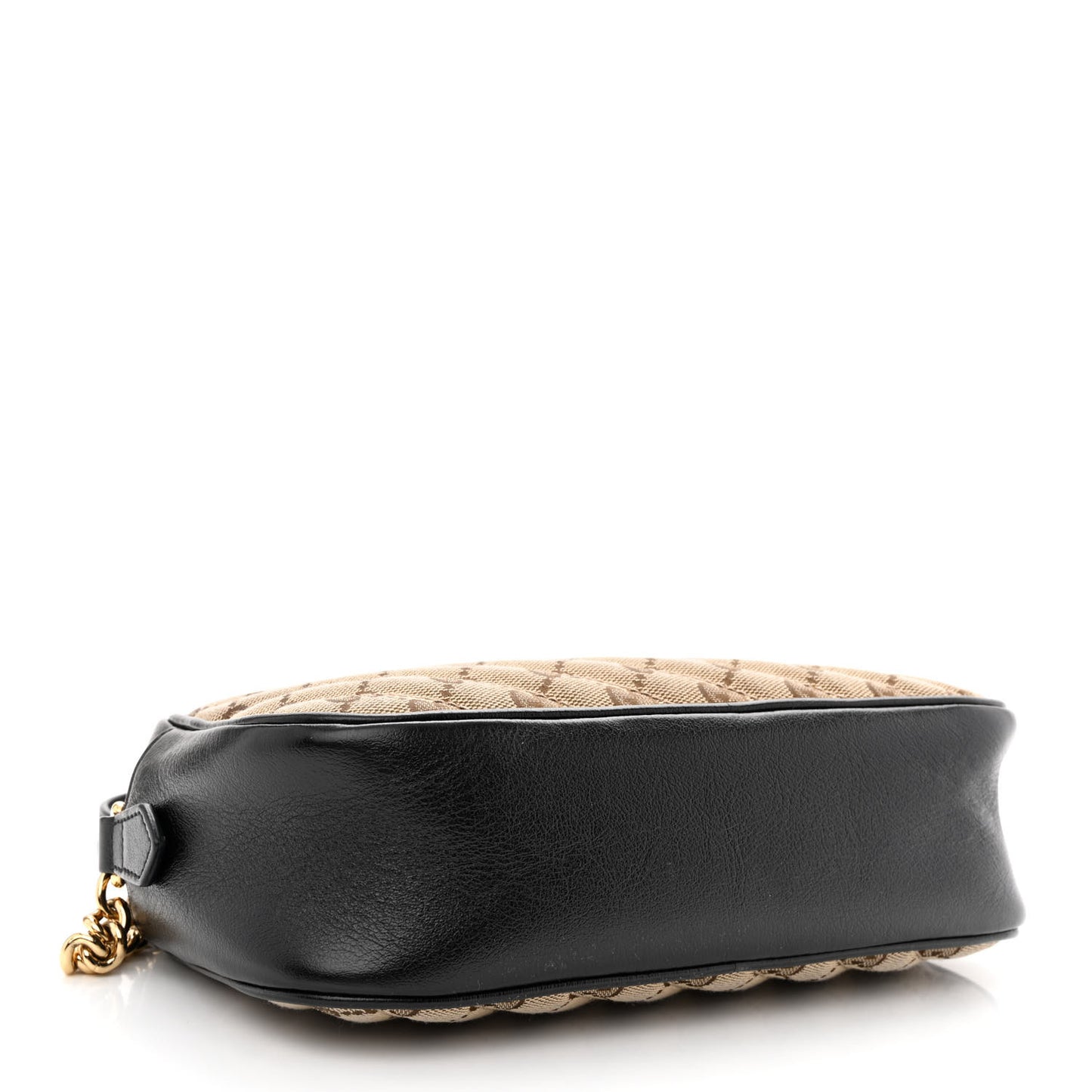 Monogram Matelasse Diagonal Small GG Marmont Chain Shoulder Bag Beige Black