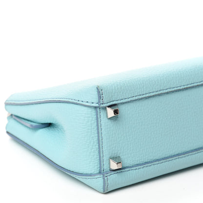 MCM Grained Calfskin Mini Tote Light Blue 6 of 9
