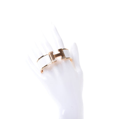 Hermes Enamel Wide Clic Clac H Bracelet PM White 2 of 4