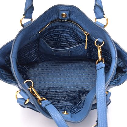 Prada Vitello Daino Side Pocket Tote Cobalto 5 of 18