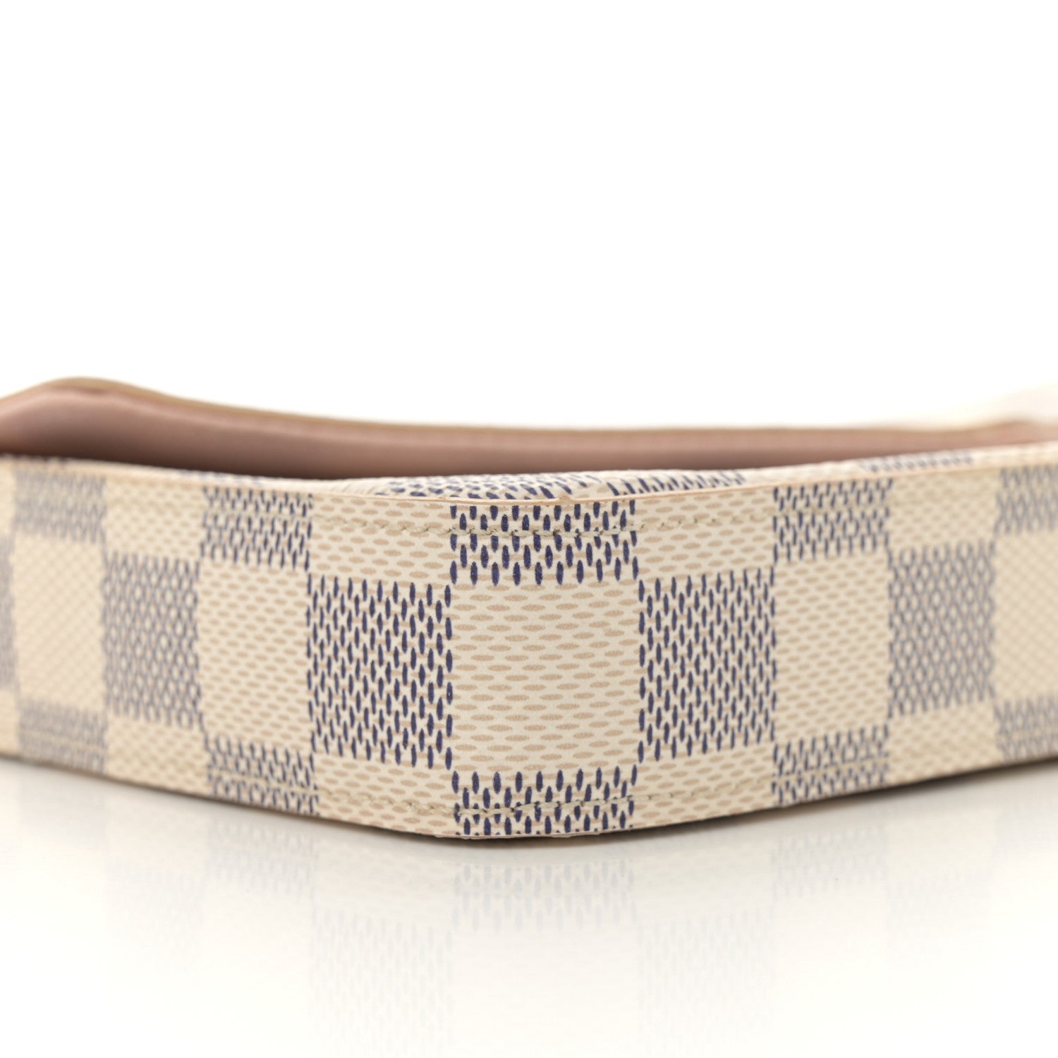 Louis Vuitton Damier Azur Pochette Felicie Chain Wallet Rose Ballerine 10 of 12
