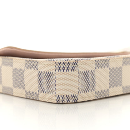 Louis Vuitton Damier Azur Pochette Felicie Chain Wallet Rose Ballerine 10 of 12