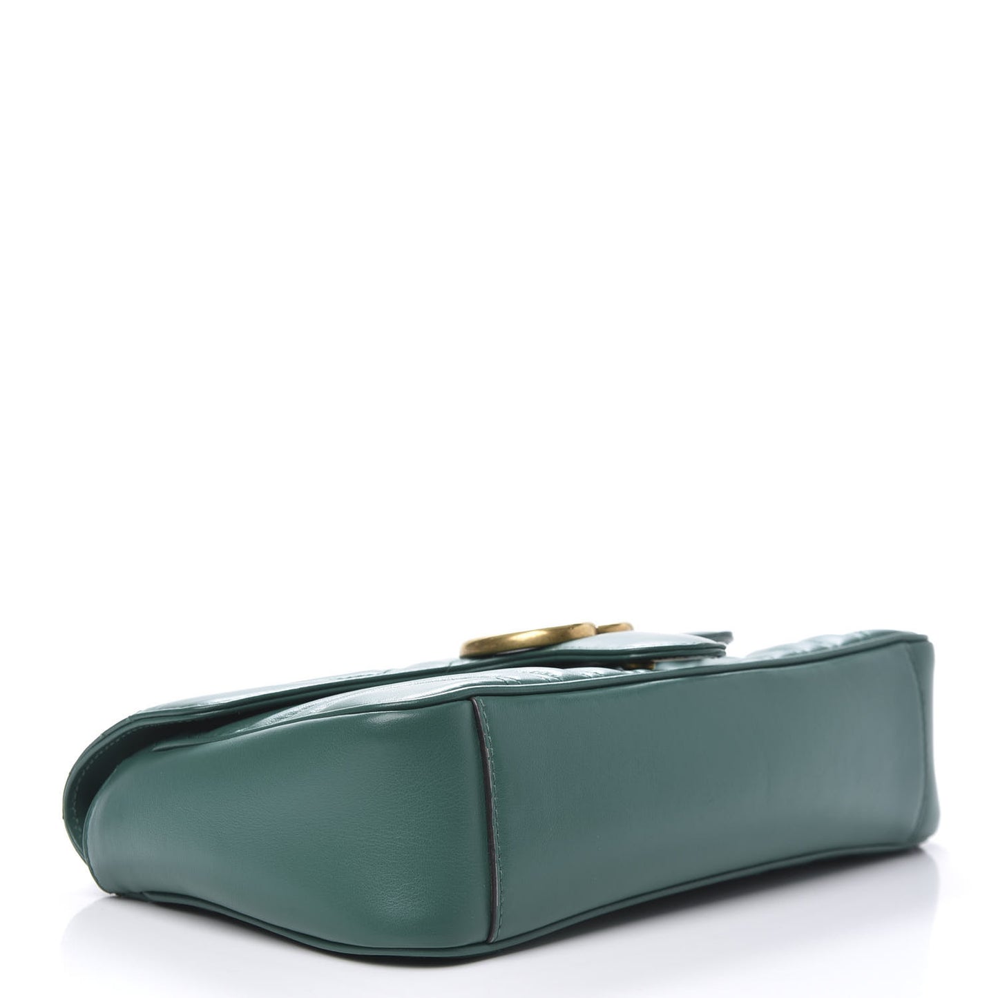 Calfskin Matelasse Small GG Marmont Shoulder Bag Emerald Green