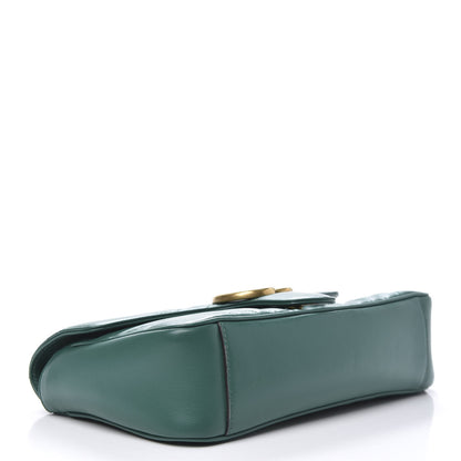 Gucci Calfskin Matelasse Small GG Marmont Shoulder Bag Emerald Green 4 of 11