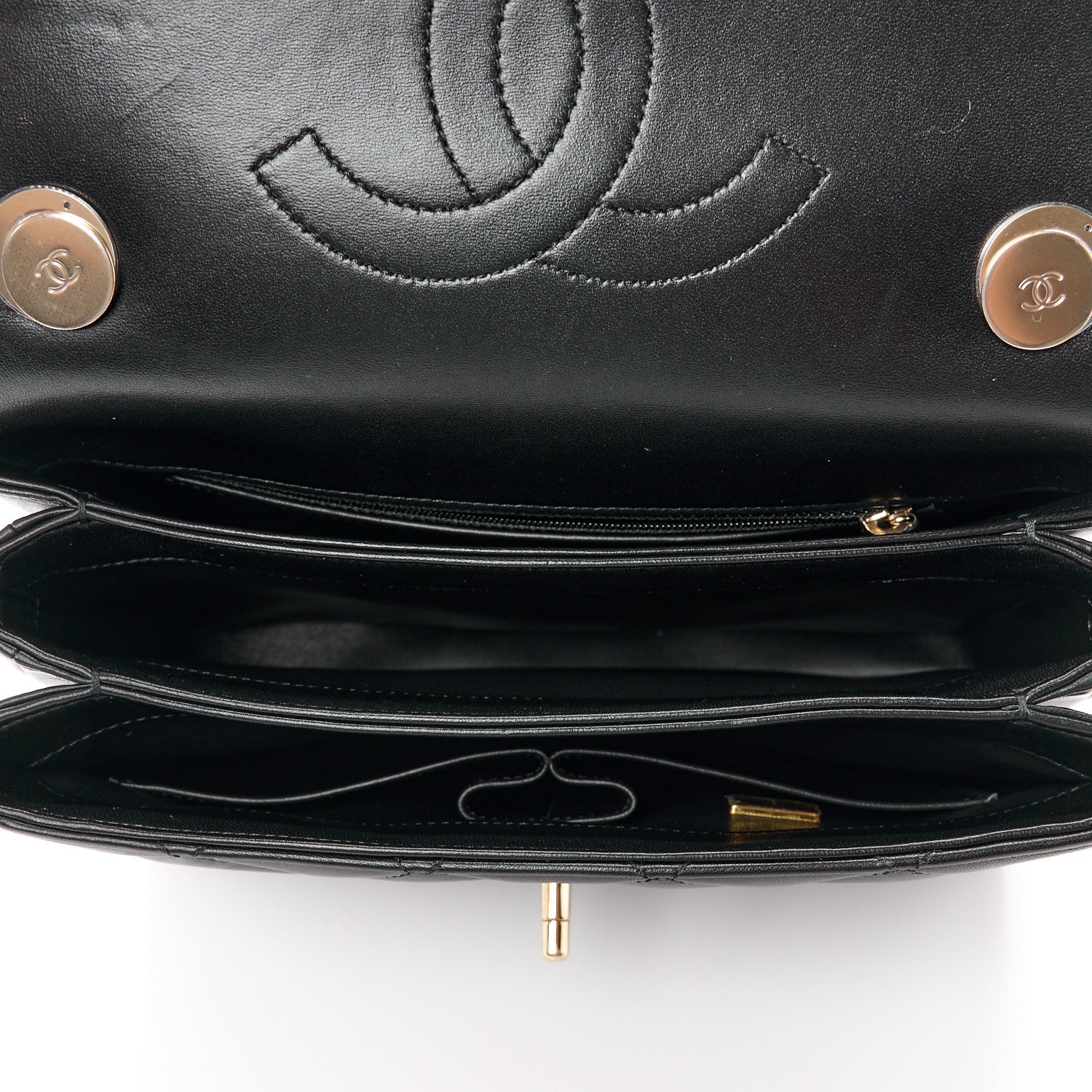 Chanel Lambskin Quilted Small Trendy CC Dual Handle Flap Bag Black 5 of 14