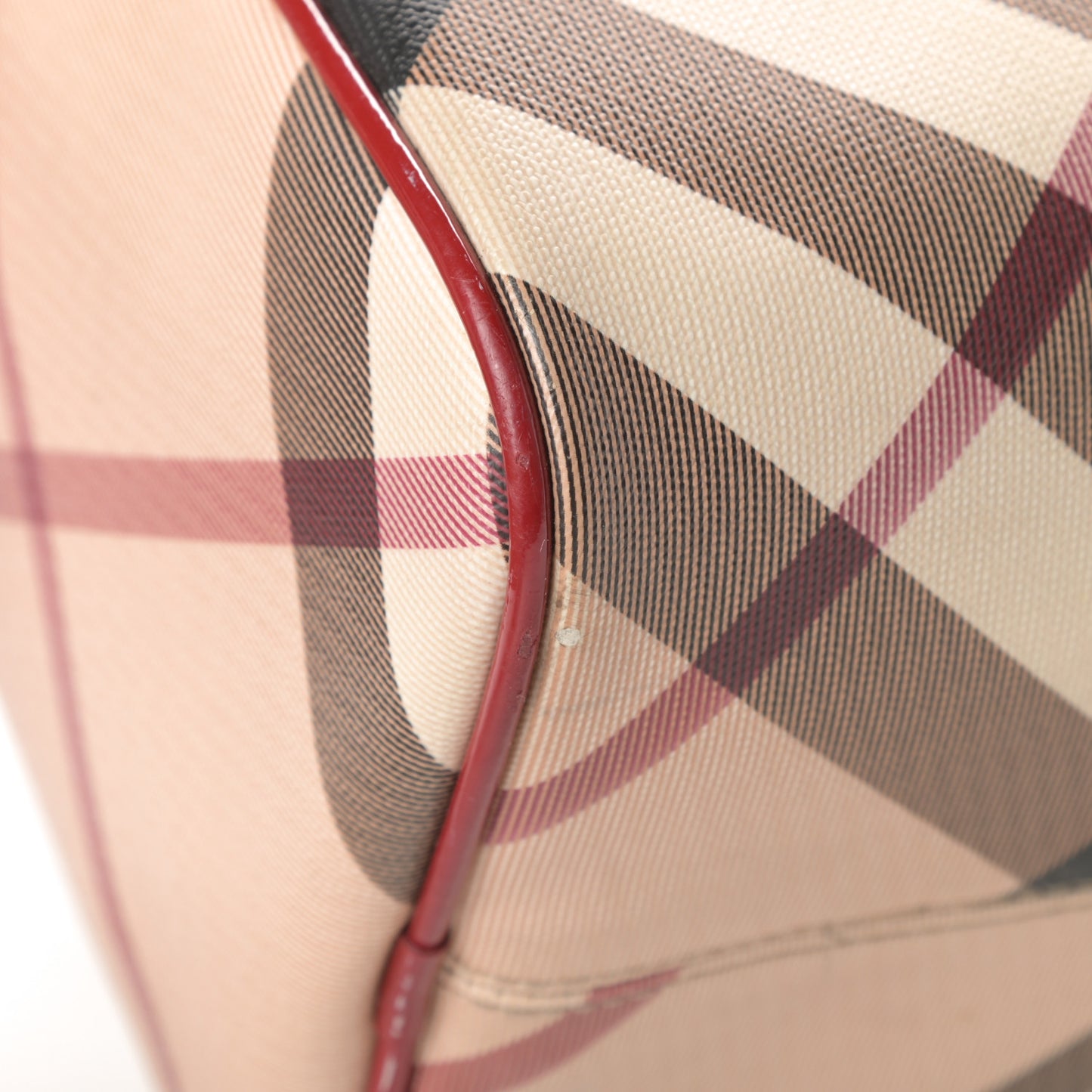 Patent Nova Check Chester Bowling Bag Raspberry Sorbet