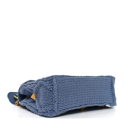 Valentino Garavani Knit Medium Roman Stud Shoulder Bag Niagara 4 of 9