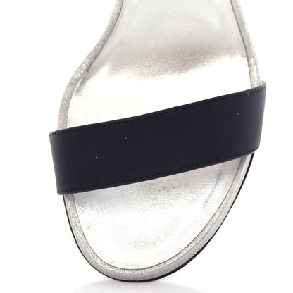 Chanel Metallic Lambskin CC Sandal 36 Silver Black 12 of 12