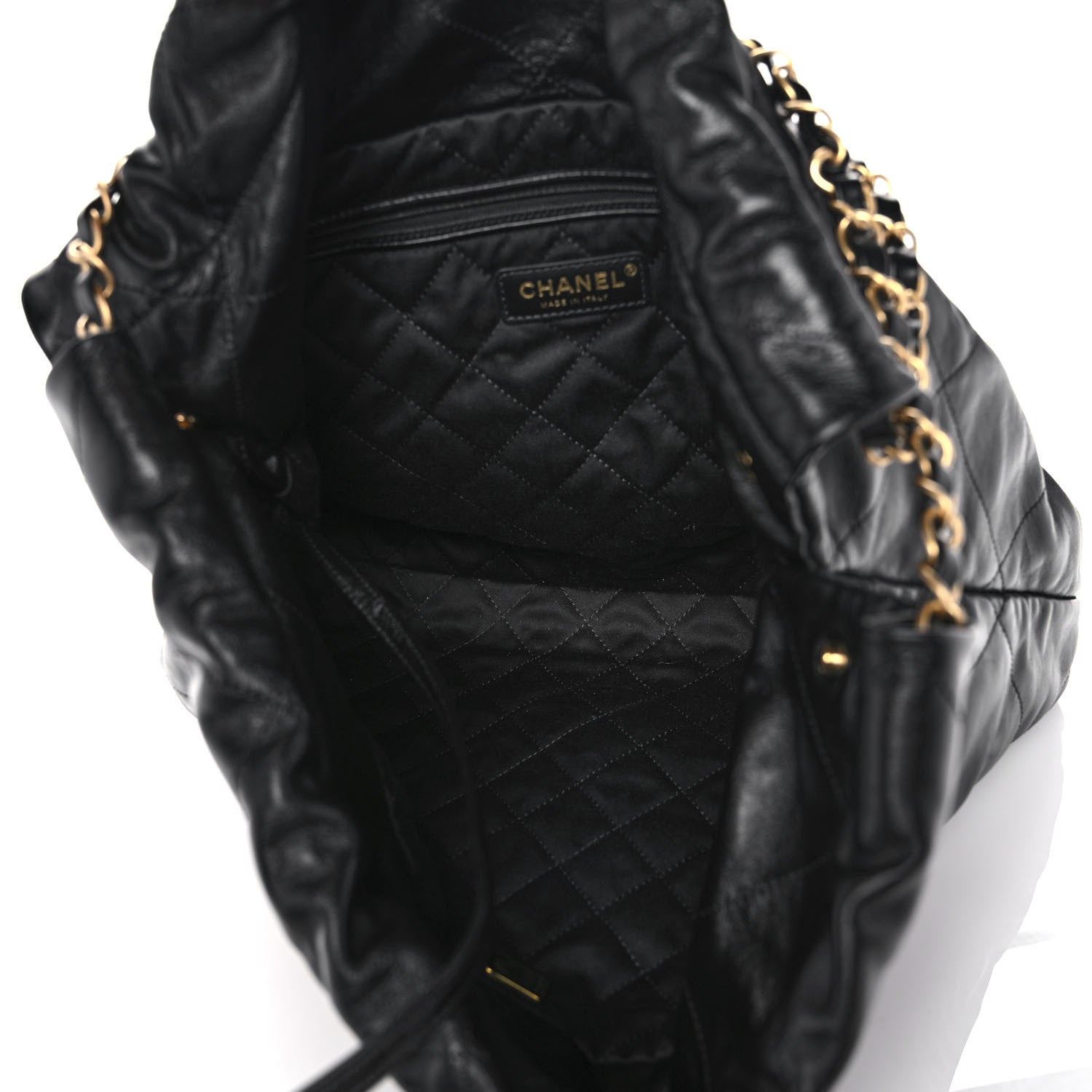 Chanel Shiny Calfskin Quilted Chanel 22 Black 6 of 13