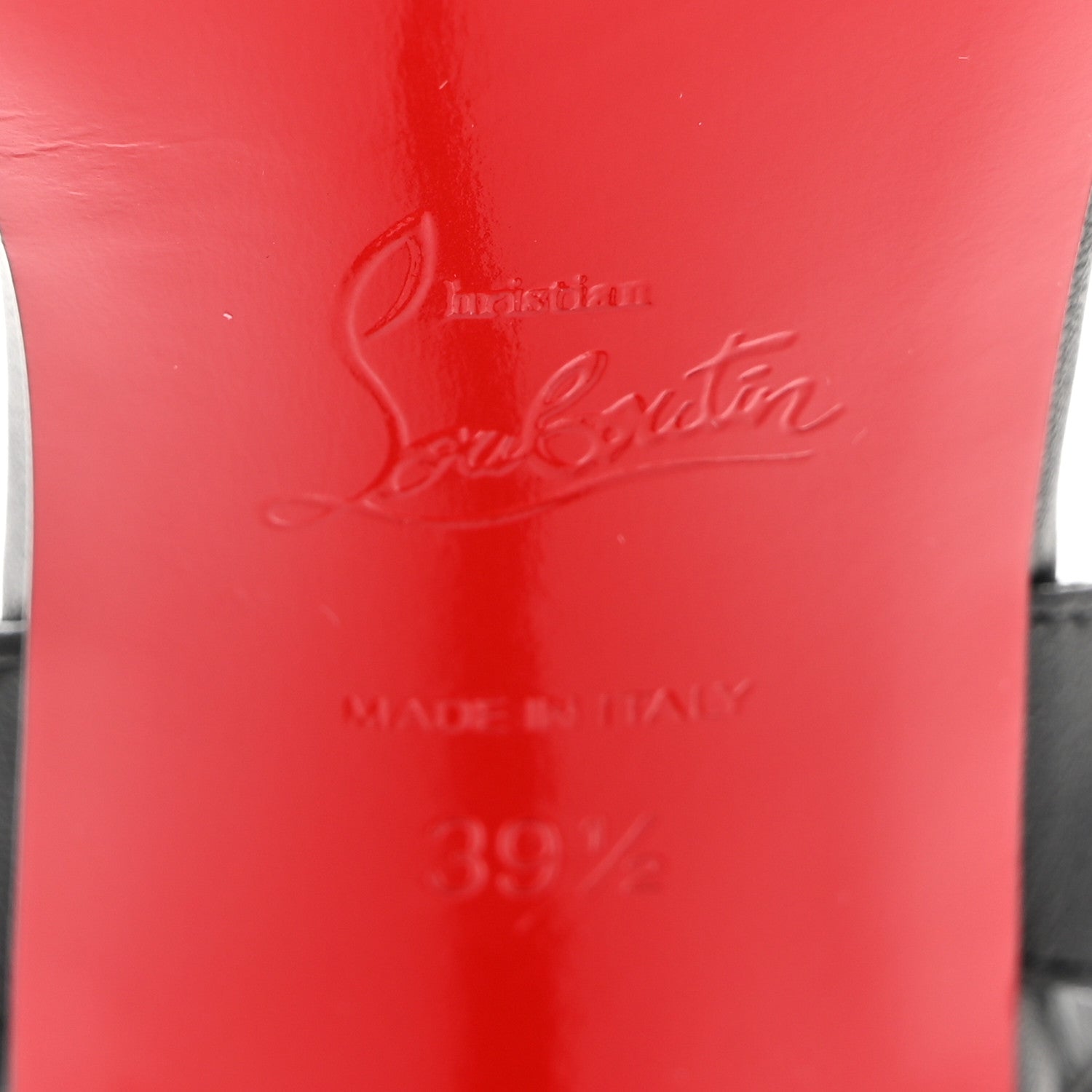 Christian Louboutin Calfskin O Marylin 85 Slingback Sandal Heels 39.5 Black 7 of 8