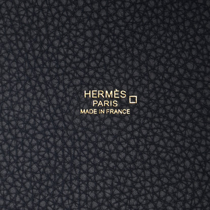 Hermes Taurillon Clemence Matte Alligator Picotin Lock Touch 18 PM Bleu Nuit Bleu Saphire 6 of 9
