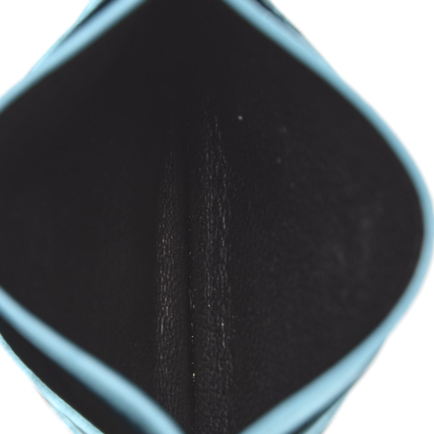 Balenciaga Metallic Goatskin Logo Everyday Multi Card Case Turquoise Black 5 of 10