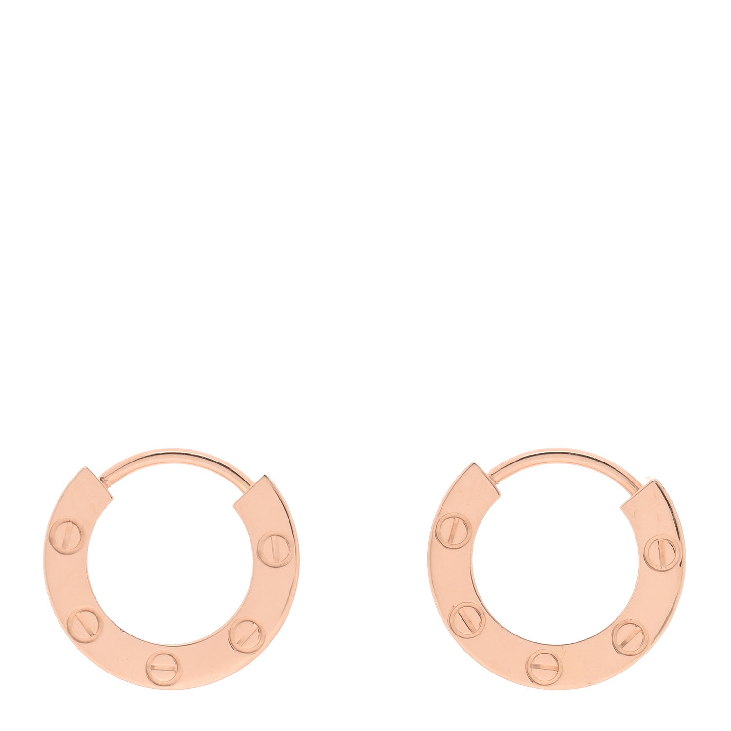Cartier 18K Pink Gold LOVE Hoop Earrings 1 of 4