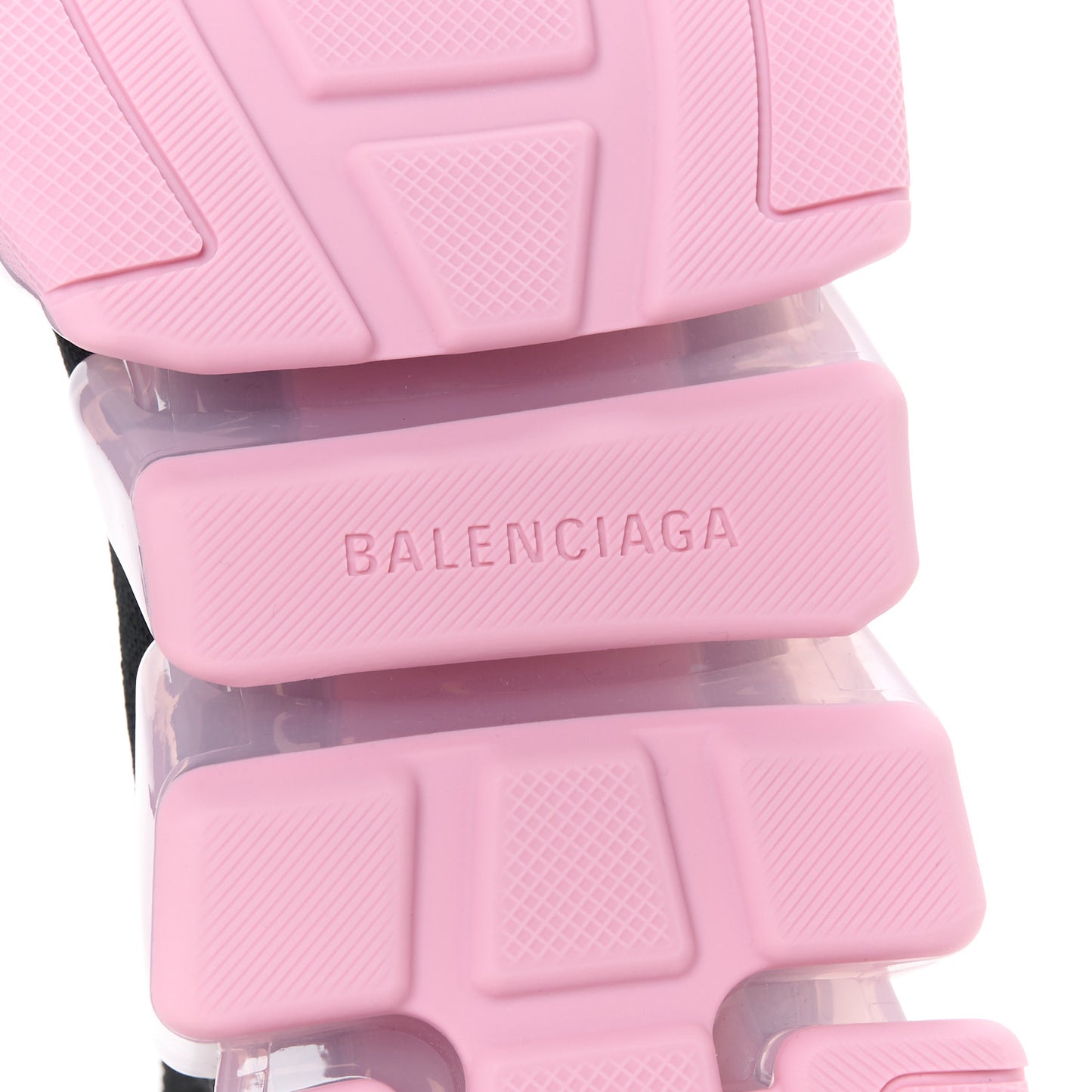 Technical 3D Recycled Knit Bi-Color Womens Speed 2.0 Transparent Sole Sneakers 38 Black Light Pink