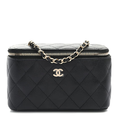 Chanel Caviar Quilted Small Vanity Case With Chain Black 1 of 7