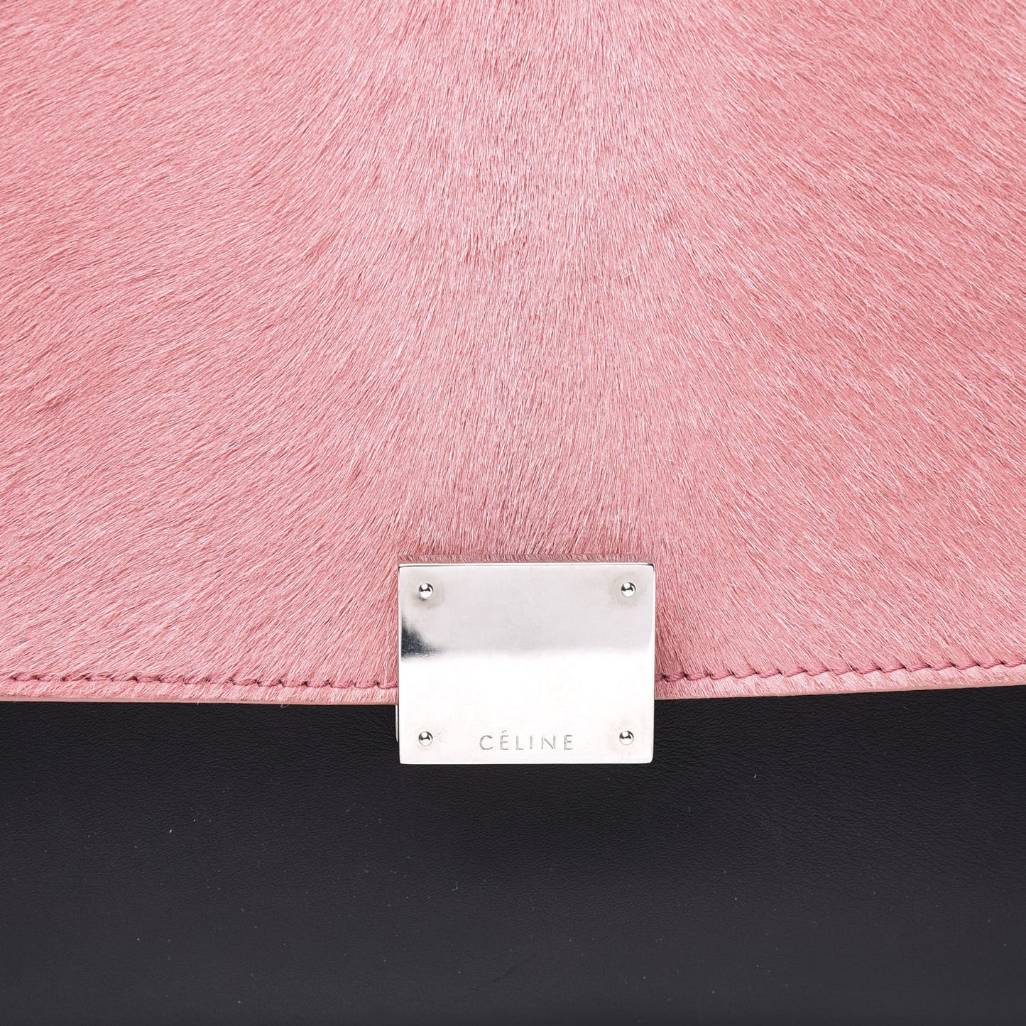 Shaded Pony Hair Calfskin Medium Trapeze Pink