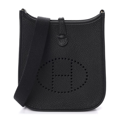 Hermes Taurillon Clemence Evelyne TPM Black 1 of 10