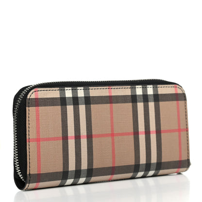 Burberry Vintage Check Ellerby Zip Around Wallet Black 3 of 7